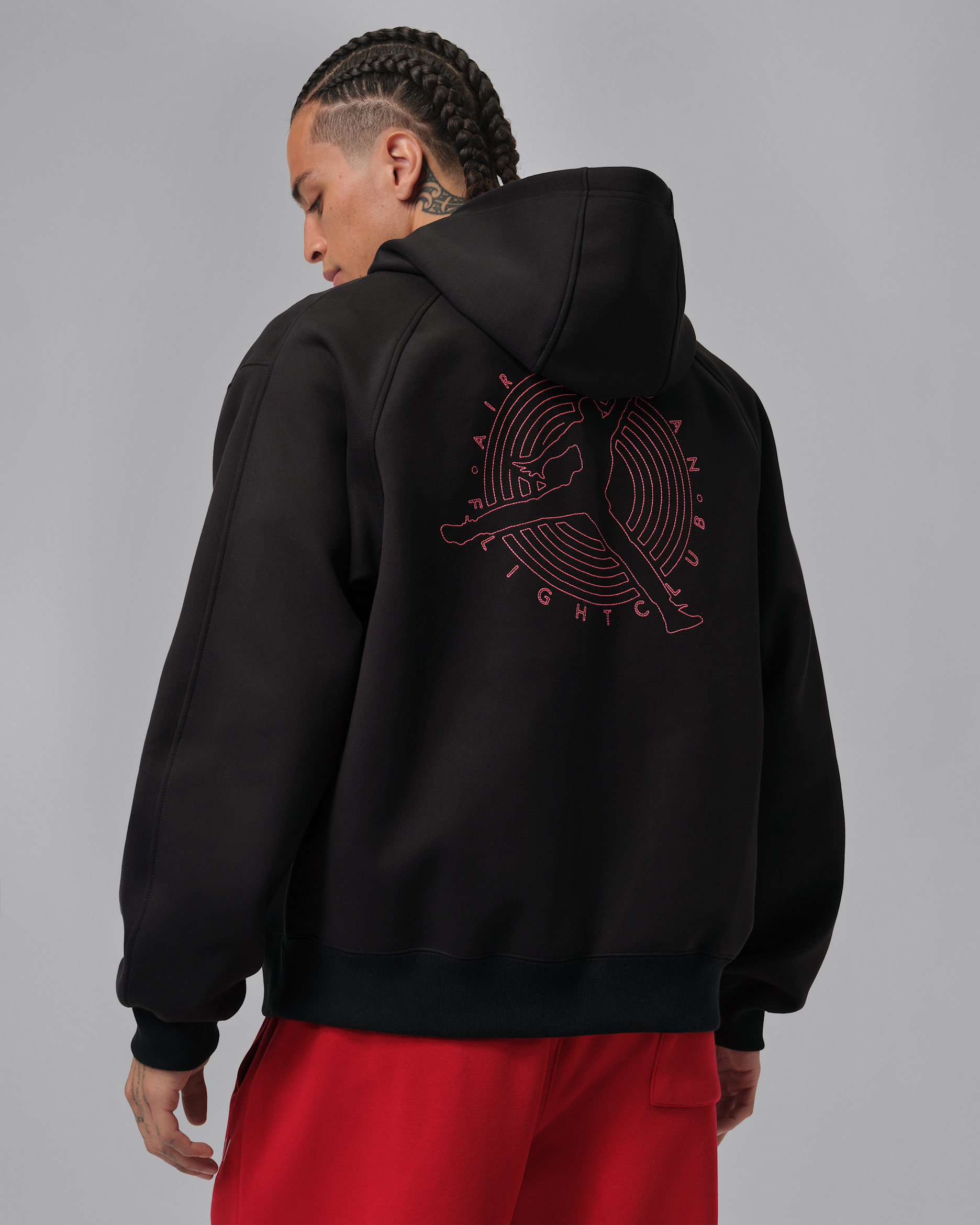 Jordan Flight Club Fleece Men's Full-Zip Knit Sweatshirt. Nike JP